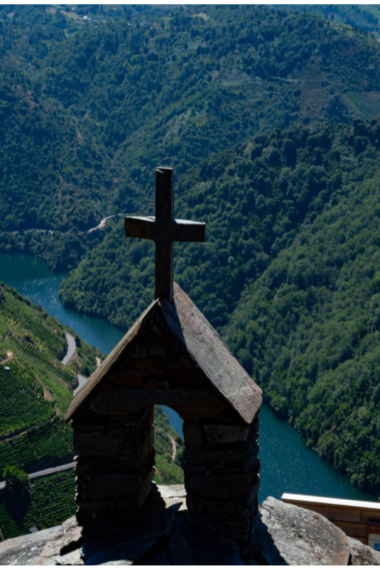 Ermita de San Amaro en el Mirador Pena do Castelo.
