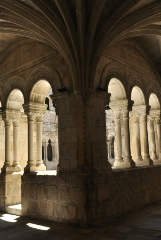 Claustros del majestuoso Monasterio de Santo Estevo de Ribas de Sil.