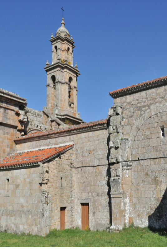 Fachada del Santuario de Cadeiras, lugar de peregrinación en Sober.