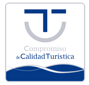 Distintivo de Compromiso de Calidad Turística en la Ribeira Sacra de Apartamentos Río Sil en Sober, Galicia.
