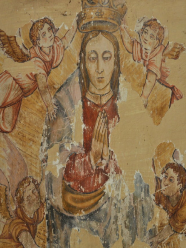 Pinturas murales góticas en la iglesia de San Paio de Abeleda.